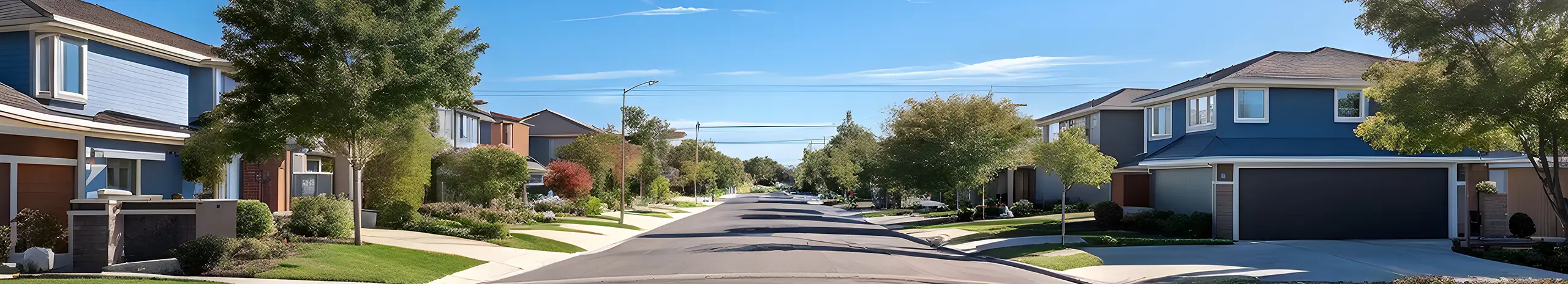 Street view of residential homes